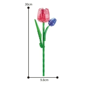 예쁜 블록 꽃 장미 라벤더 백합 모형 꽃 MOC 브릭 홈 장식 발렌타인데이 여자 선물 8735 9093