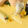 5pcs Glass Test Tube Propagation Stations Glass Propagation Hydroponics Vase Plant Terrarium Bottles Container Flower Holder 5