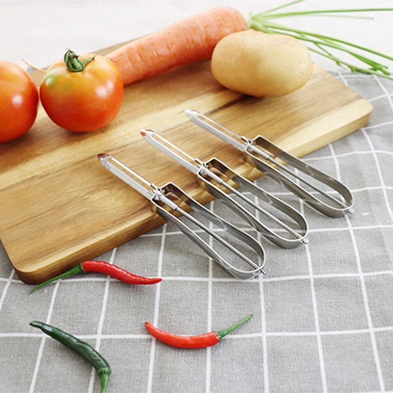 

4 Pcs Stainless Steel Rotary Kitchen Vegetable Peeler For Potatoes Carrots Apples Fruit Carrot Cucumber