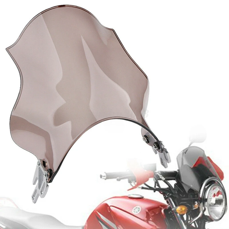 

Универсальный передний ветровой экран для мотоцикла из АБС-пластика для Honda/Yamaha/Kawasaki/Suzuki, коричневый отражатель