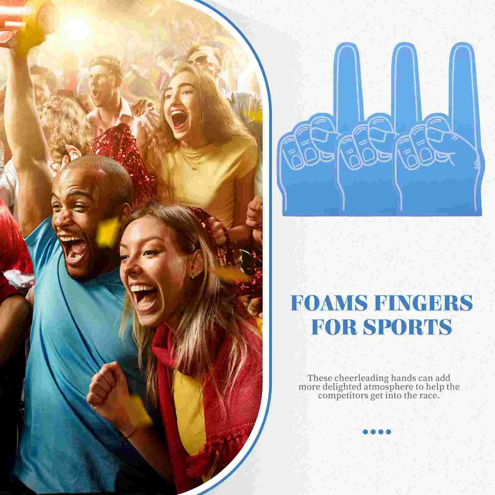 3pcs Foam Fingers Sports Event Cheerleading Hands Party Noisemaker Foams Finger Sports Fan Souvenir Team Accessories