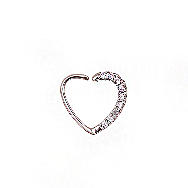 Hoop Nostril Bendable Ring Gem Cartilage Tragus Daith Piercing Earrings Septum Clicker Helix Conch Rook Piercing