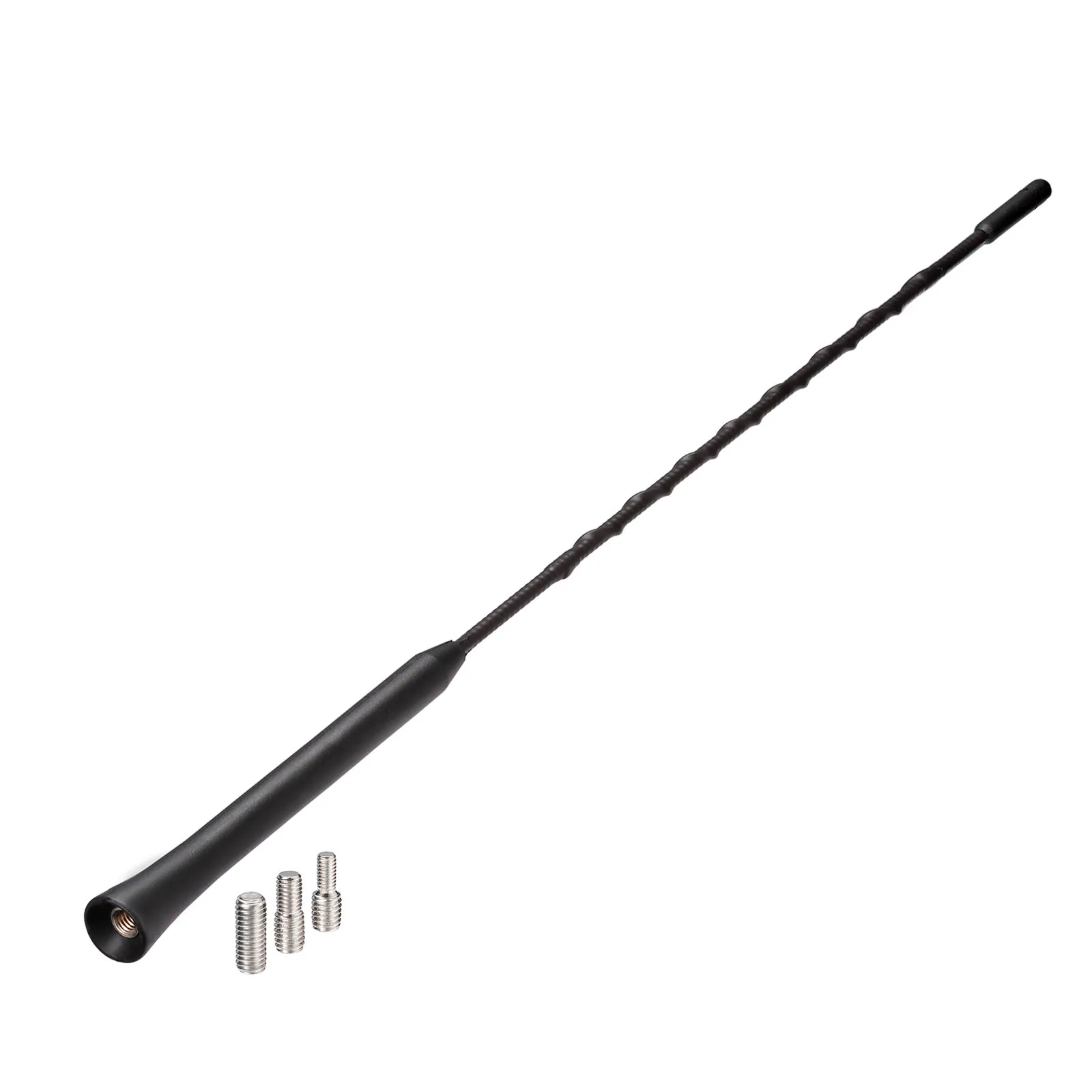 Superbat 16" Universal AM/FM Car Roof Antenna Stainless Steel  3 Adapters DAB/FM/AM Reception for Trucks,SUV,Van