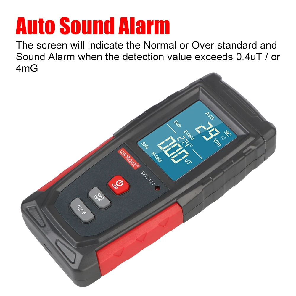 Handheld Portable Counter Radiation Dosimeter Monitor Tester Electromagnetic Radiation Tester Electric Field EMF Meter Detector