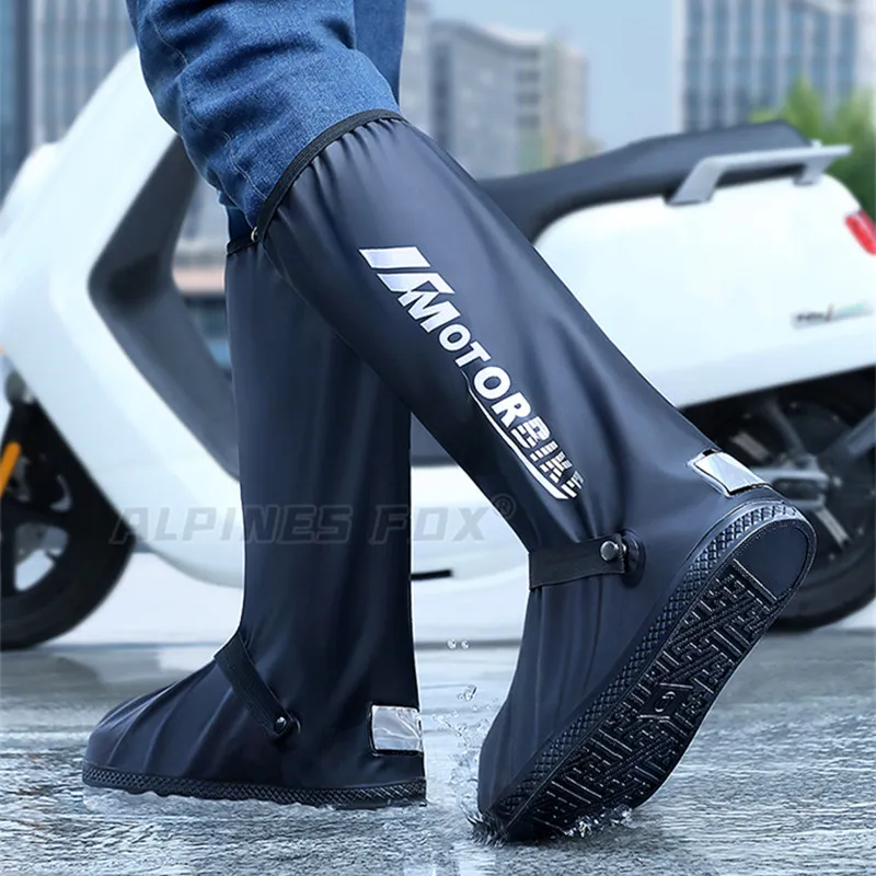Botas de motocicleta para hombre, suela de goma, antideslizantes, para  montar en moto - AliExpress