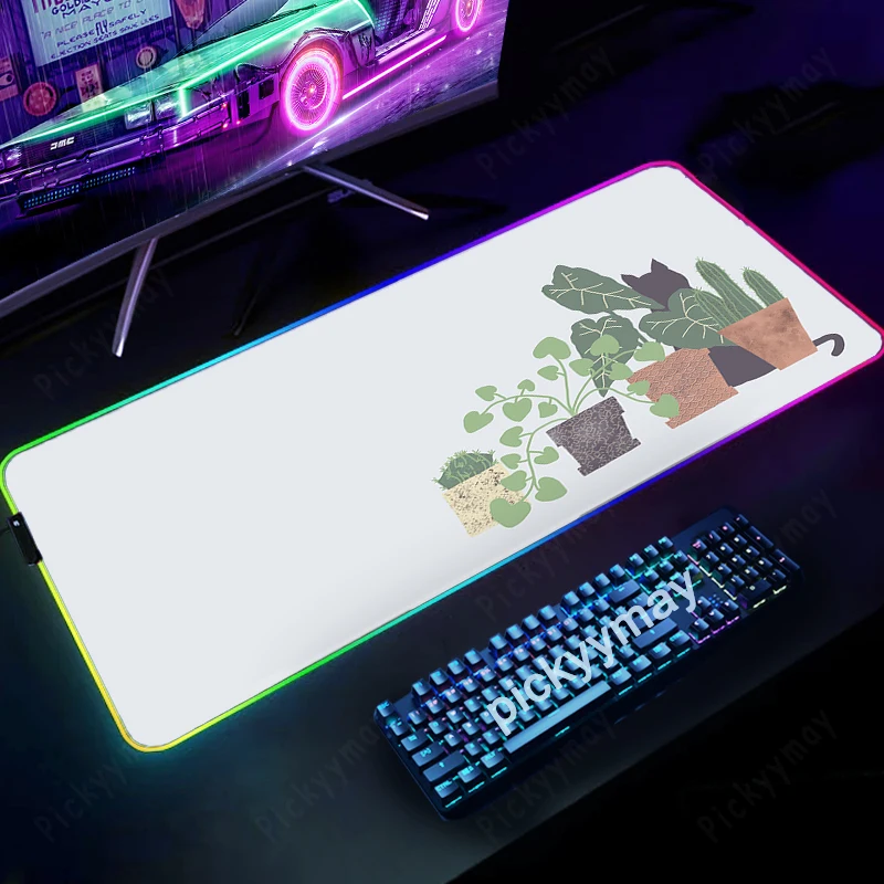 GMS-X5 RGB Gaming Mouse Pad 10 Lighting Modes Oversized Glowing Led Extended Mouse Pad Non-Slip - View #6