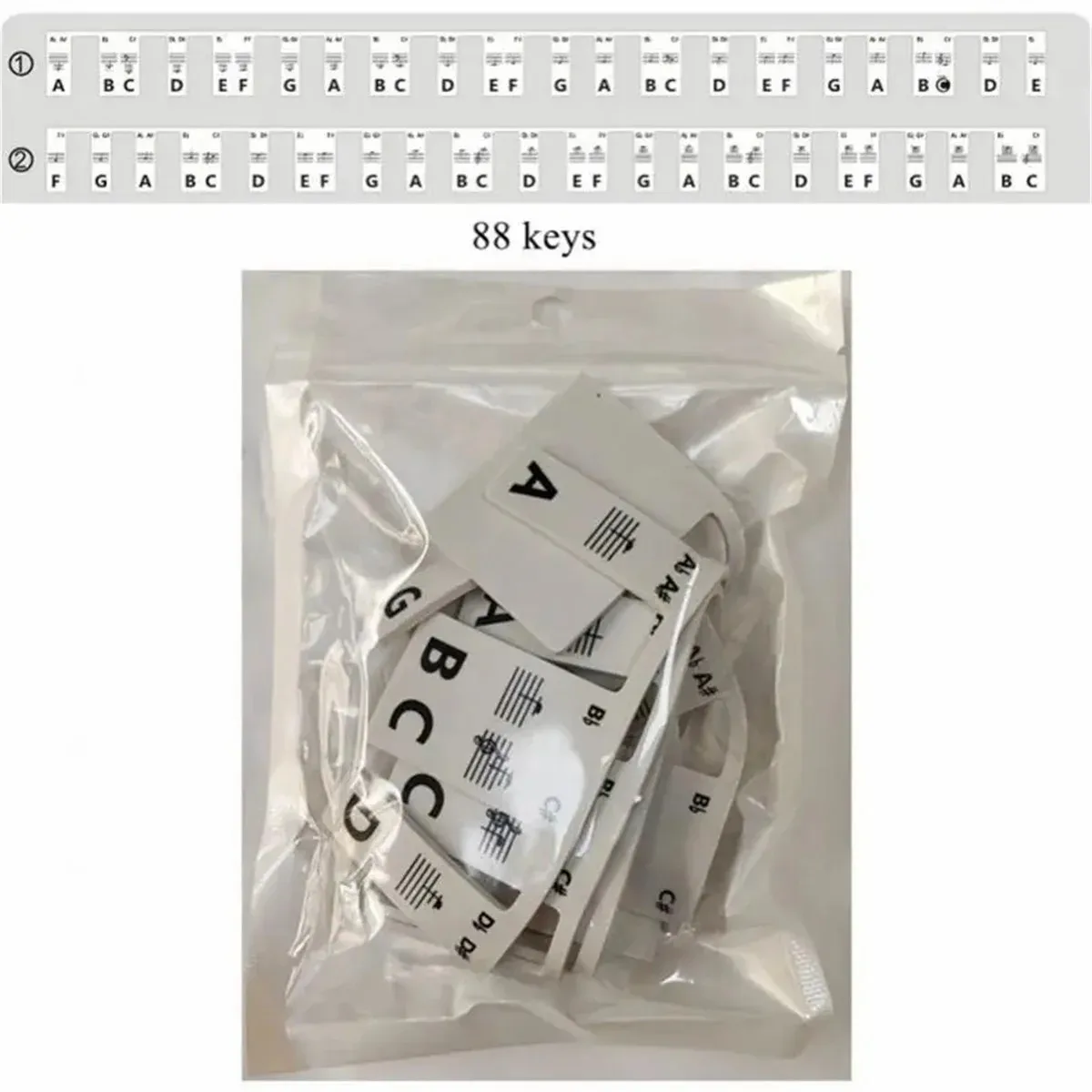 Description Picture 5 of itemMiwayer Piano Keyboard Stickers for 88/61 Key,Removable Piano Keyboard Note Labels for Learning Piano Notes Guide for Beginner