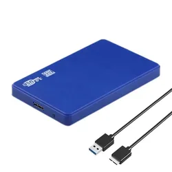 High-Speed USB 3.0 External Hard Drive Enclosure (Blue)