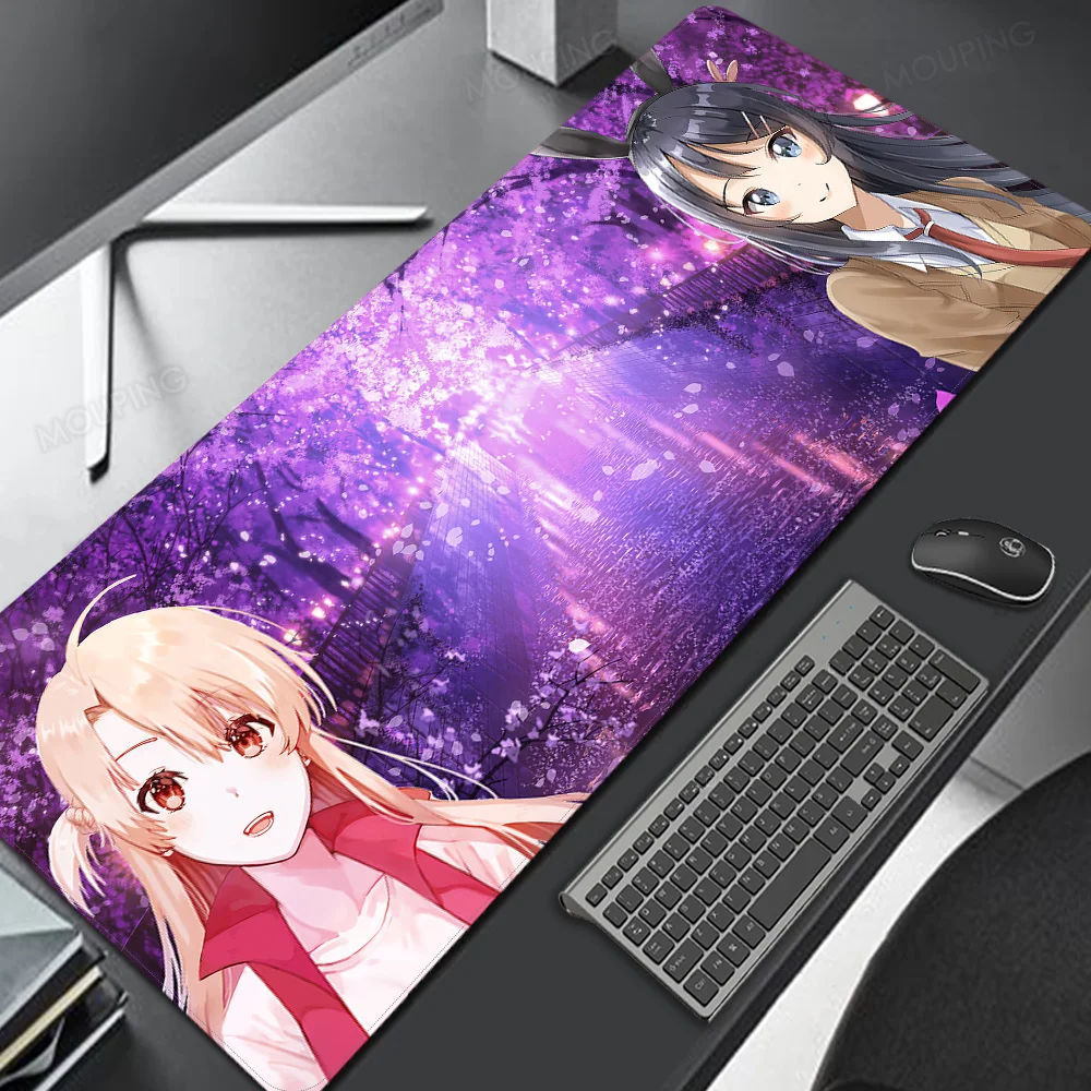 Zerotwo Mausepad Purple Laptop Accessories Kawaii Carpet Rubber Mat