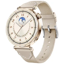 Elegant Women's Leather Strap for Smart Watches - 18mm Slim Band Bracelet (Starlight)