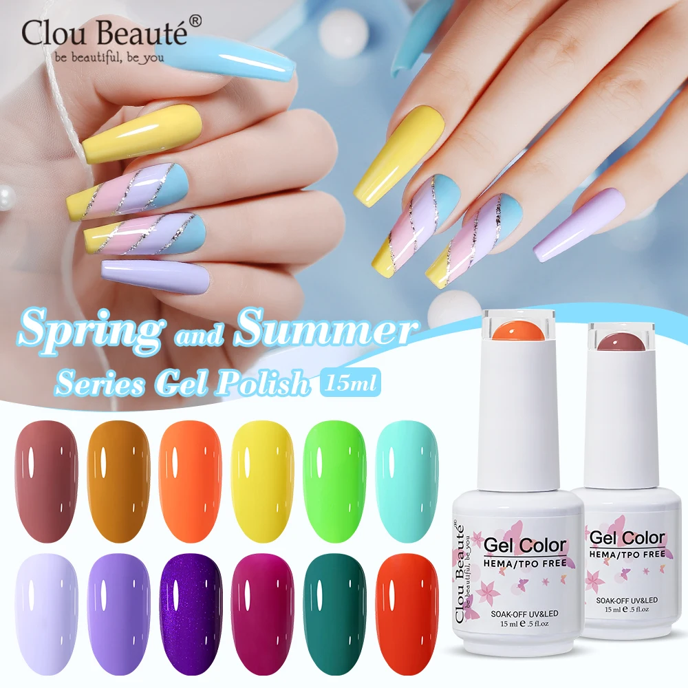 Clou Beaute High Pigment HEMA TPO FREE Nagelgellack Semi Permanent Nail Art Full Coverage Gel Polish Nagellack Lack