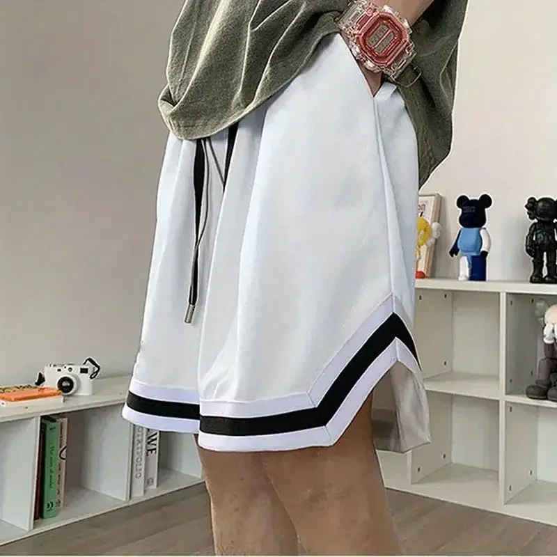 Men's Nbaamerican Style Training Shorts Running Quick Dry Basketball Shorts Loose Fit Sportswear Outer Wear Tennis Pants