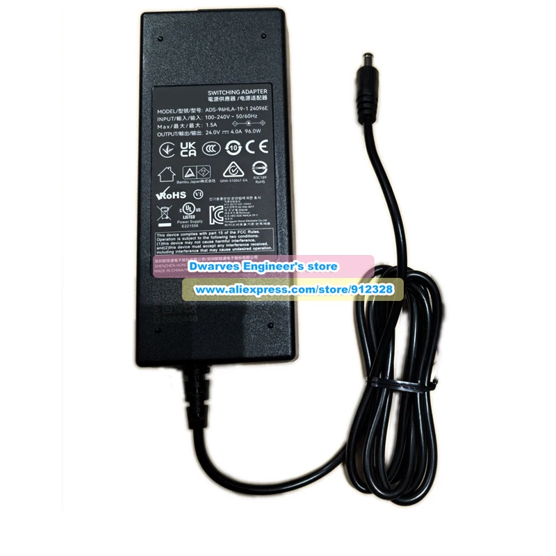 ADS-96HLA-19-1 24096E AC 어댑터 24V 4A 96W, Bambu Lab AMS 2 Pro H2 X2D P2S 3D 프린터 전원 공급 장치용