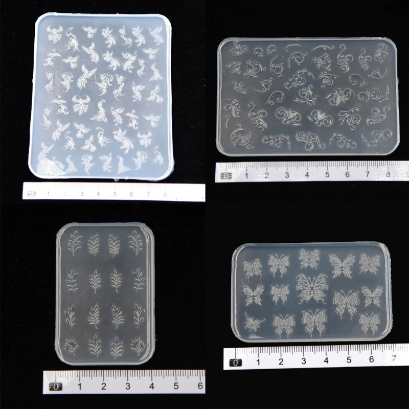 Versatile Art Mold for DIY Decorations Art Decorations Nails DIY Silicone Templates Nails Carving Moulds