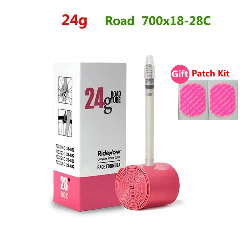RideNow TPU Road Bicycle Inner Tube with Patch Kit, Gravel and MTB Bike Accessories
