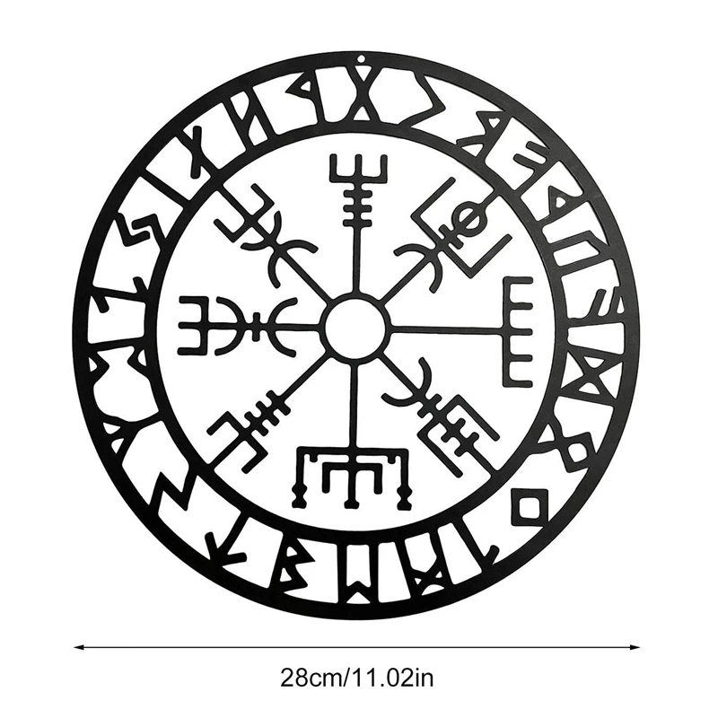 60€ sur Décoration Murale en Métal Viking Vegvisir , Symboles de la  mythologie Nordique - 45 x 45 cm - DEKORY - Achat & prix