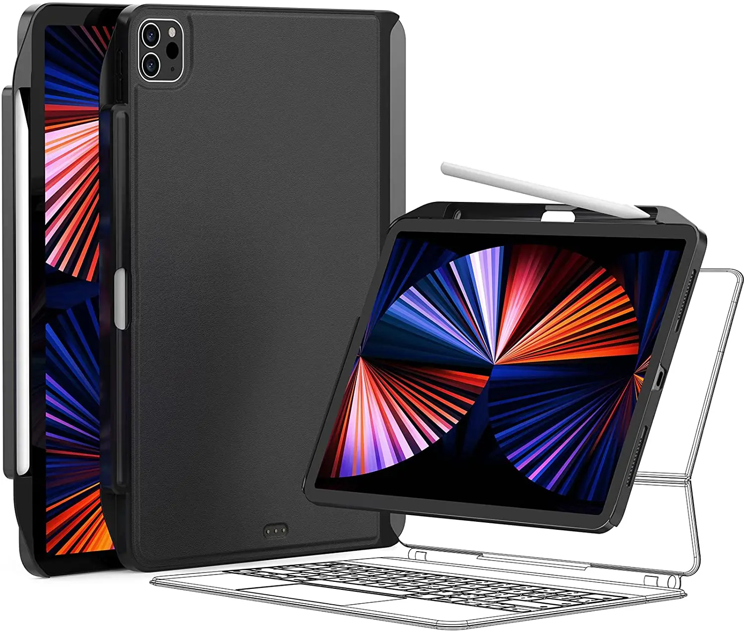 Switcheasy Coverbuddy Porta Lápis Capa Magnética para 2023 Ipad Air11 Pro12.9 Compatível com Magic Keyboard Smart Folio
