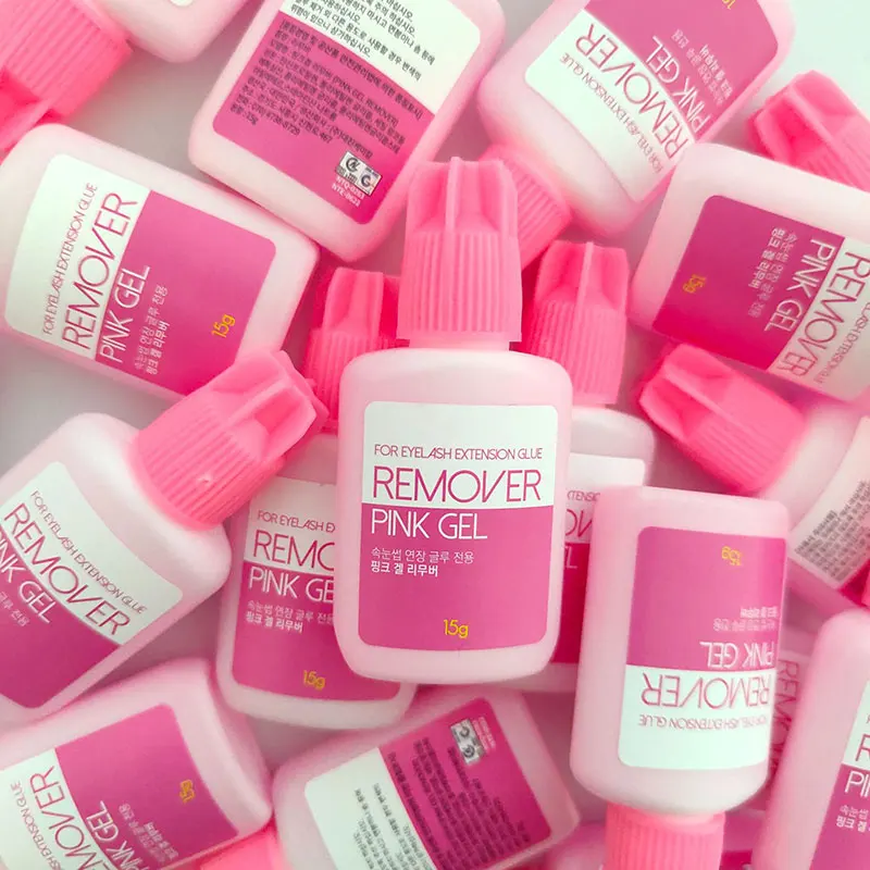 Sky Clear/Pink Gel Remover for Eyelash Extensions Glue 15g Lash Extensions Glue from Korea Remover False Lash Makeup Tools 5