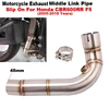 Slip On For CBR600RR F5 CBR600 RR 2005 - 2018 Years Motorcycle Exhaust Escape Tube Modified Middle Link Pipe Connecting Mid Pipe