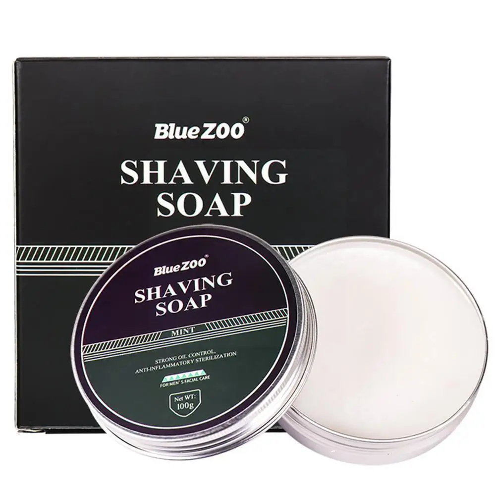100g Men's Shaving Cream Mint Sandalwood Care Foam Soap Cleaning Safe