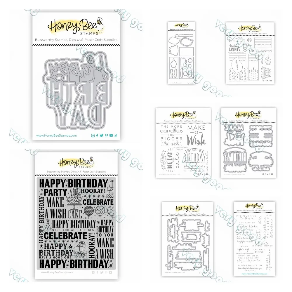 

Celebrate Birthday Background Metal Cutting Dies Clear Stamps Scrapbook Diary Decoration Template DIY Greeting Card Handmade