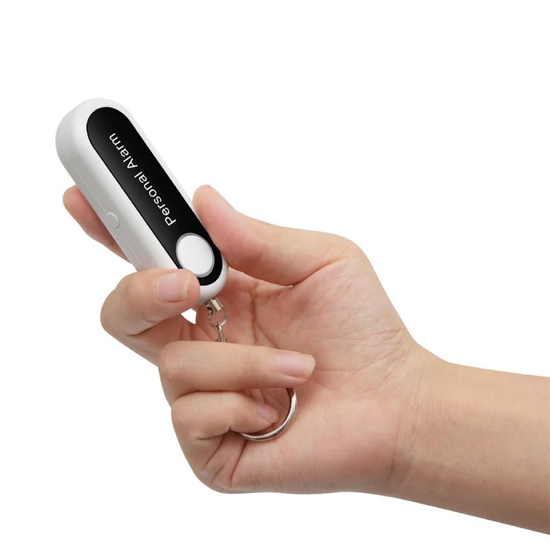 Outdoor Lady Self-defense Alarm Portable Key Chain Alarm Women's Night Running Back Clip with Lamp Personal Protective Equipment