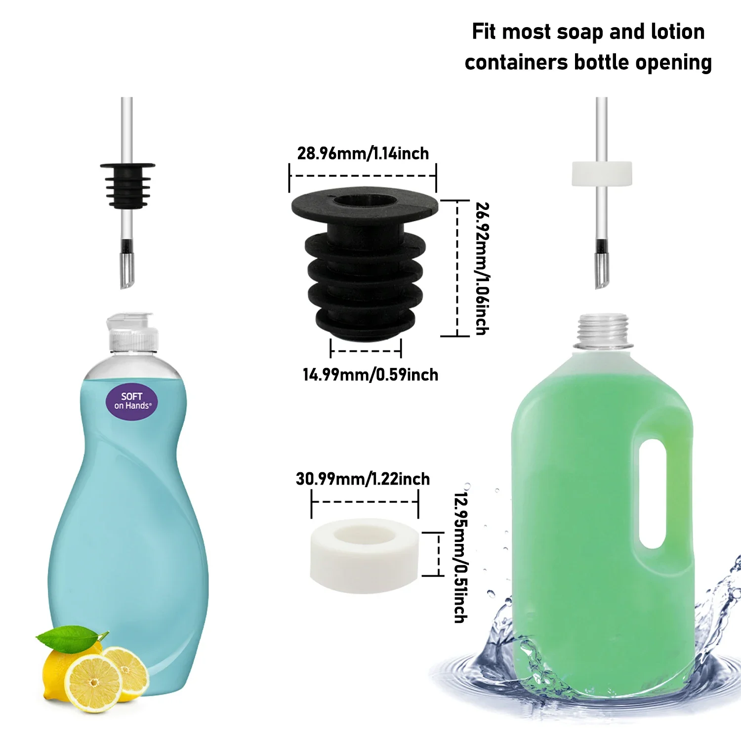 Soap Dispenser Extension Tube Kit For Kitchen Accessories Bathroom Stainless Steel Built In Liquid Soap Detergent Dispensers soap dispenser soap pump soap dispenser head wall mounted dispenser