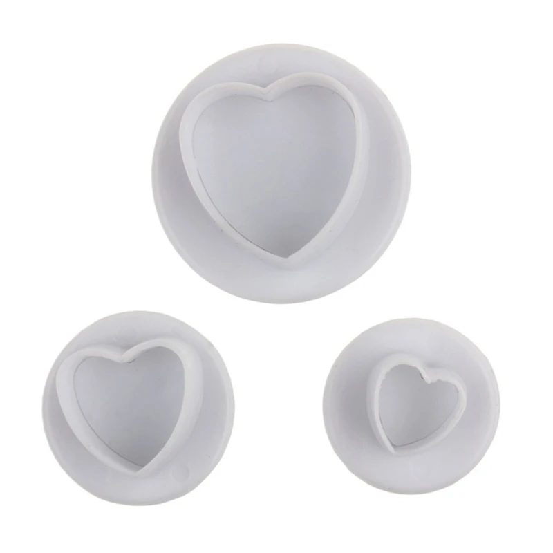 

Heart Plunger Mold Fondant Cutter Cake Decor Cookie Paste Tools Sugarcraft T21C