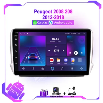 Android GPS Autoradio Per Peugeot 2008 208 Serie 2012-2018 Autoraido Stereo di Navigazione GPS Multimedia Video Carplay DVD
