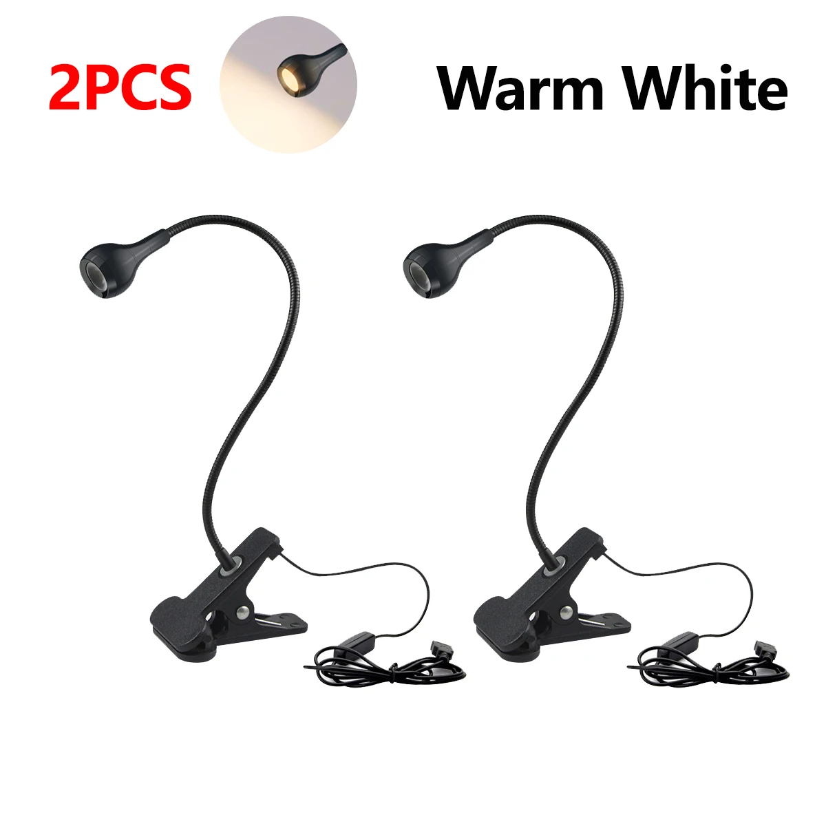 USB-Powered LED Bedside Lamp with Flexible Gooseneck and Eye-Friendly Illumination