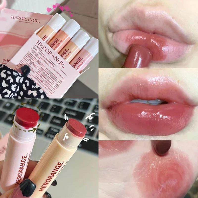 1/4 Pcs Lip Balm Moisturizing Nourishing Lip Gloss Natural Temperature Change Color Jelly Lipstick Makeup Cosmetic Lip Skin Care