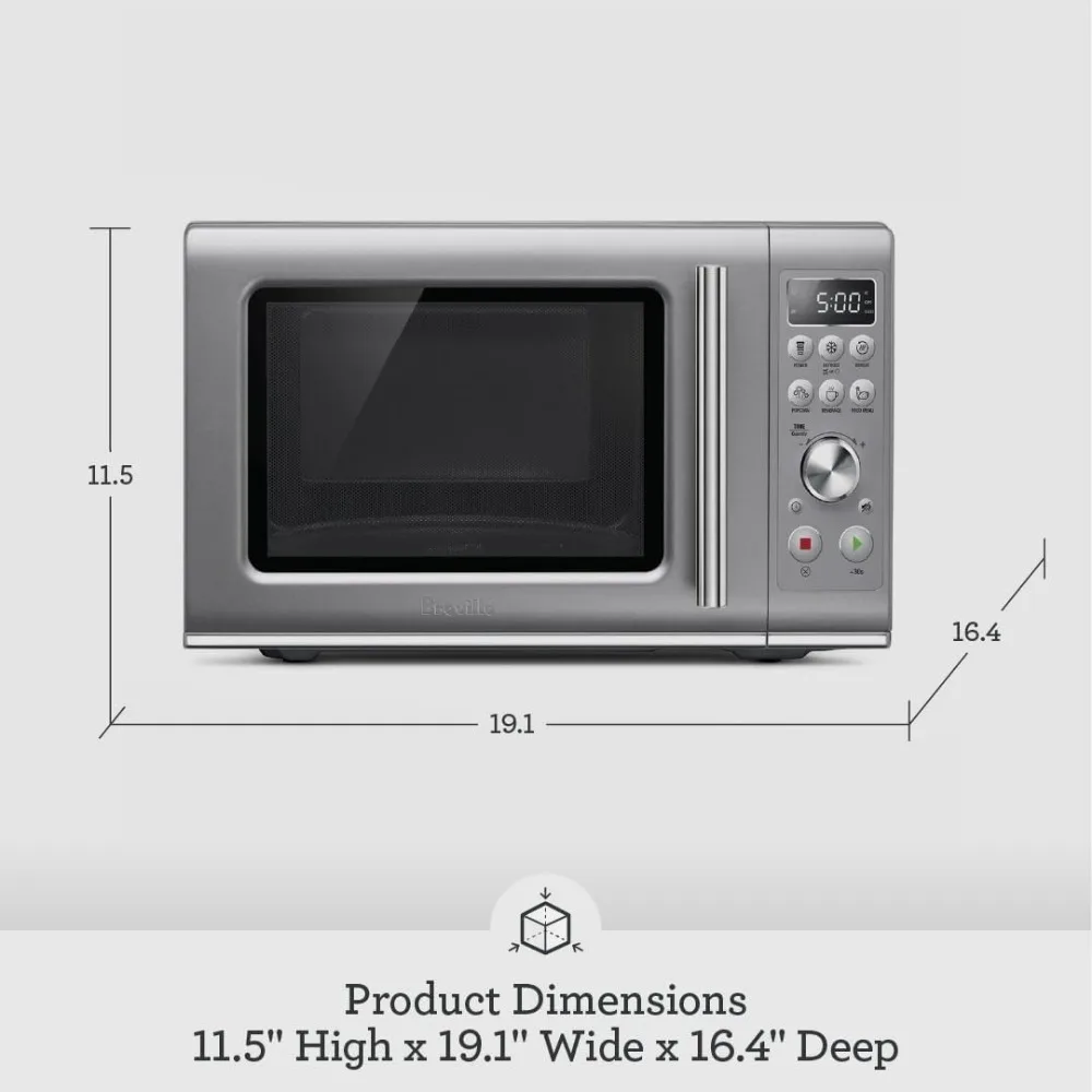 BMO650SIL1BUC1 the Compact Wave Soft Close Countertop Microwave, Silver 6