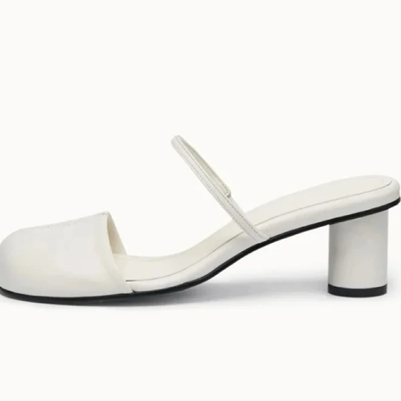 Summer Cover Toe Women Mules Slippers Elegant Slip On Singbacks Slides Ladies Outdoor Street Style Sandalias