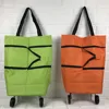 Folding Shopping Pull Cart Trolley Bag With Wheels Foldable Shopping Bags Reusable Grocery Bags Food Organizer Vegetables Bag 1