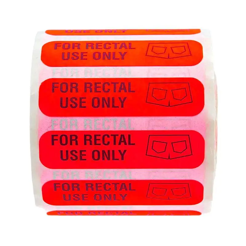 500pcs For Rectal Use Only Stickers Permanent Adhesive Paper Label With Surface Waterproof Paper Rectal Use Only Stickers