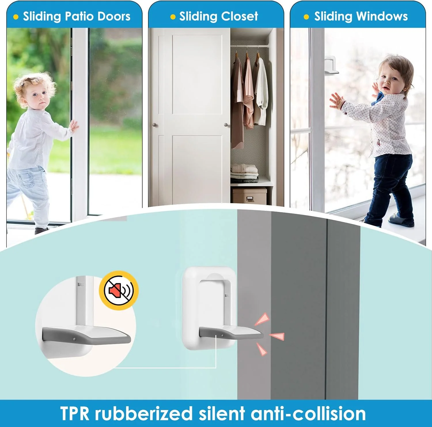 1pc Baby Sliding Door Window Lock Anti-Fall Windows Limiter Home Locker Sliding Door Locks No Drilling Tools Needed child lock,safety lock,door window lock