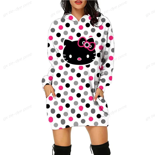 thumbnail image 1 of Sudadera con capucha de diseño original de HELLO KITTY, sudadera con capucha estampada de Anime Spice, sudadera con capucha de dibujos animados, sudadera versátil, sudadera con capucha de moda para mu, 1 of 5