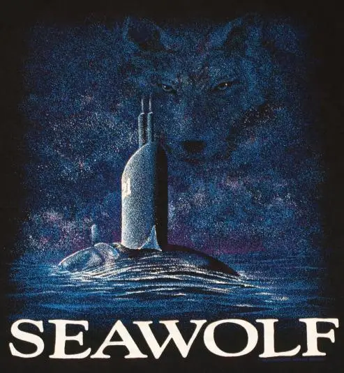 USS Navy SSN 21 Seawolf класс атаки подводной лодки футболка. Летняя Хлопковая мужская футболка с коротким рукавом и круглым вырезом, Новинка (art.: 3920bb257bb47) - 3920bb257bb47