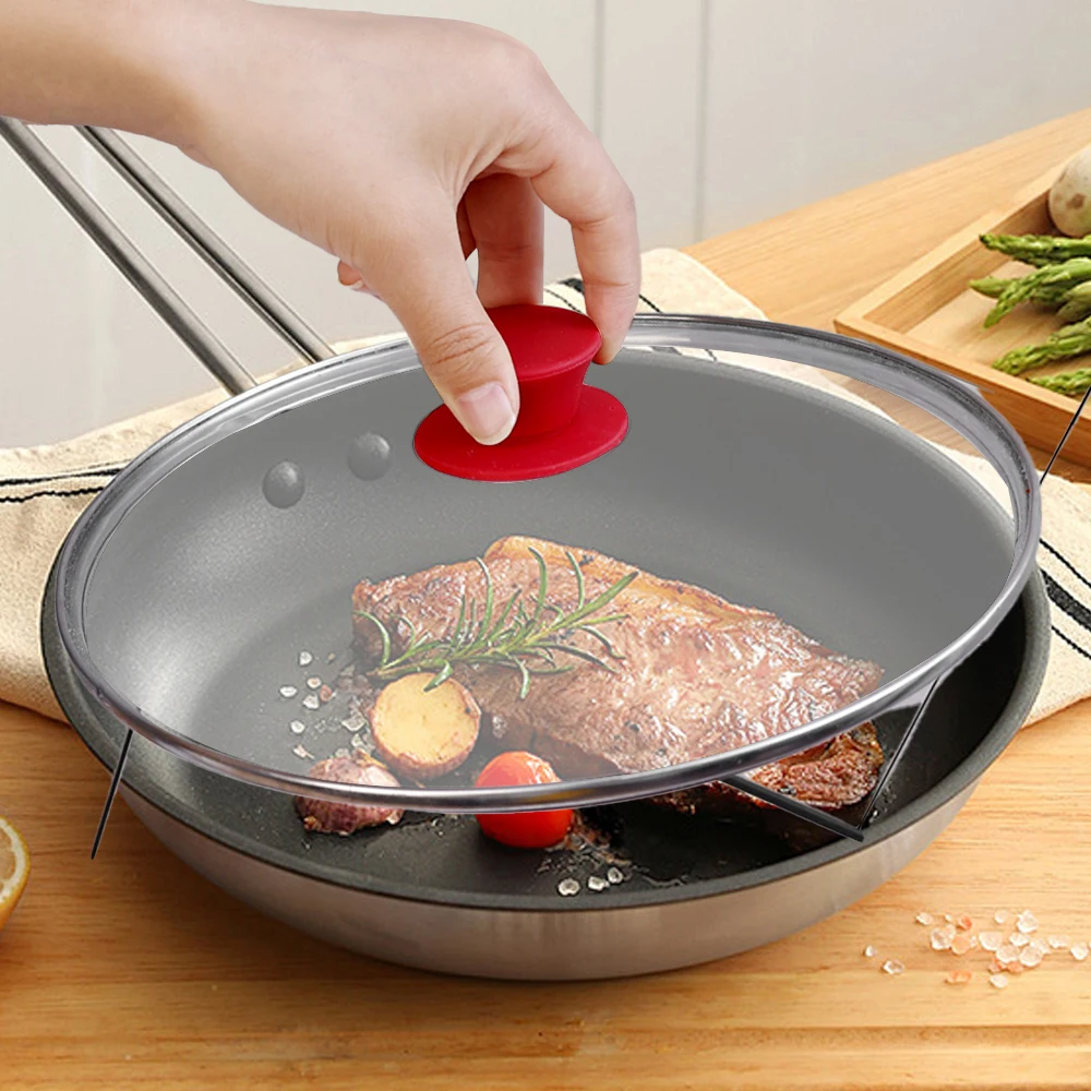 Pot Lid Top Bead Non-Slip Handle Replacement Pan Handle Kitchen Lid Knobs Silicone Heat Resistant Modern Simple Kitchenware Sets