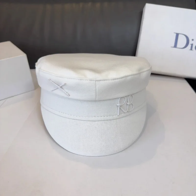 Spring and Summer Women Hats with Letters Fashionable and Versatile Newsboy Hats Cotton Linen Baker Boy Cap