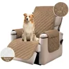 Reversible Quilted Recliner Cover Waterproof Nonslip Chair Slipcovers with Elastic Straps and Pockets for Living Room Pets Kids 1
