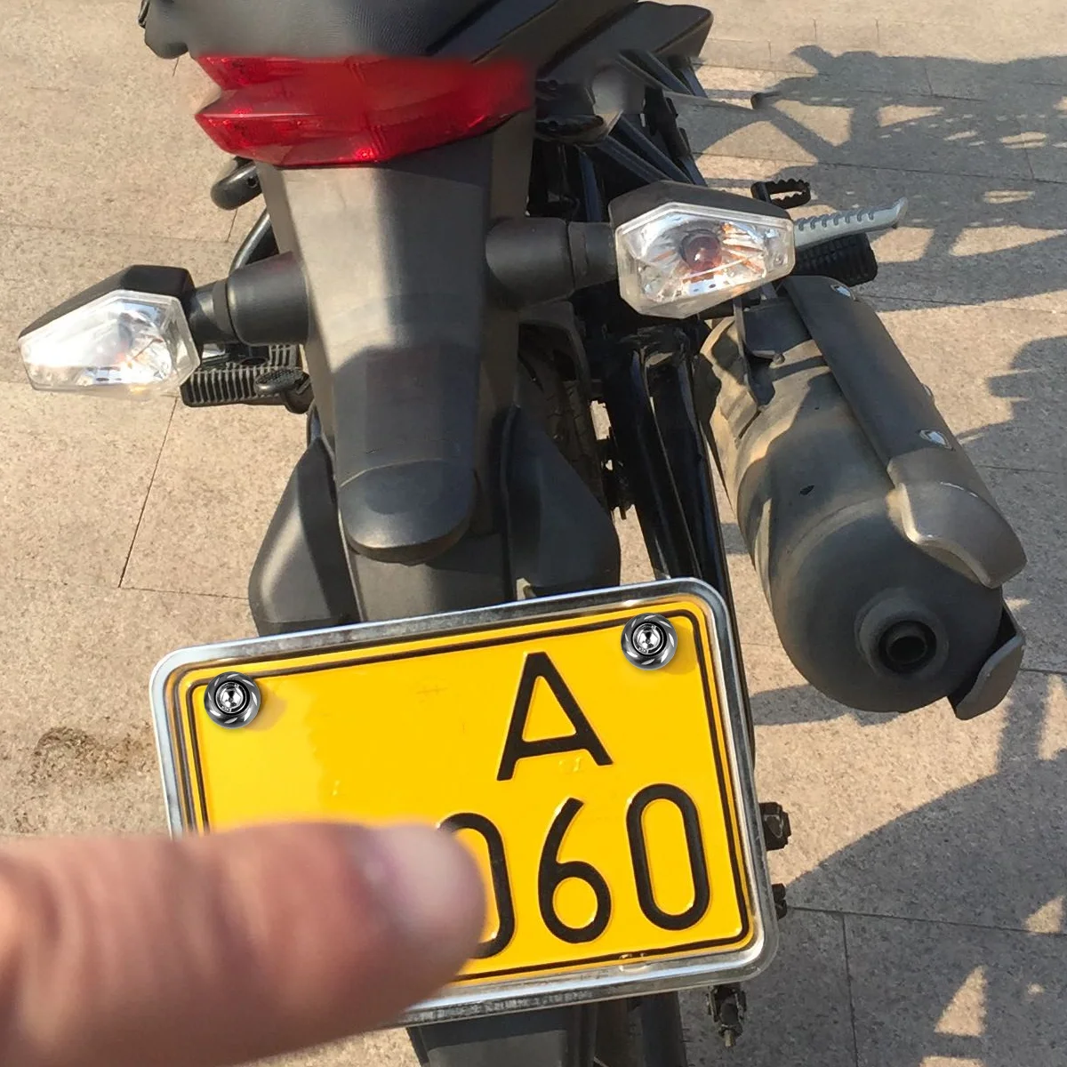 

20 Pcs Motorcycle Electric Vehicle Moped Decorative Screws Motorbike License Plate Electrocar