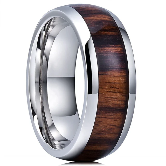 Bagues en titane et acier pour hommes, couleur violette, incrustation de coquille d'ormeau colorée, anneaux en acier inoxydable pour hommes, bijoux de mariage