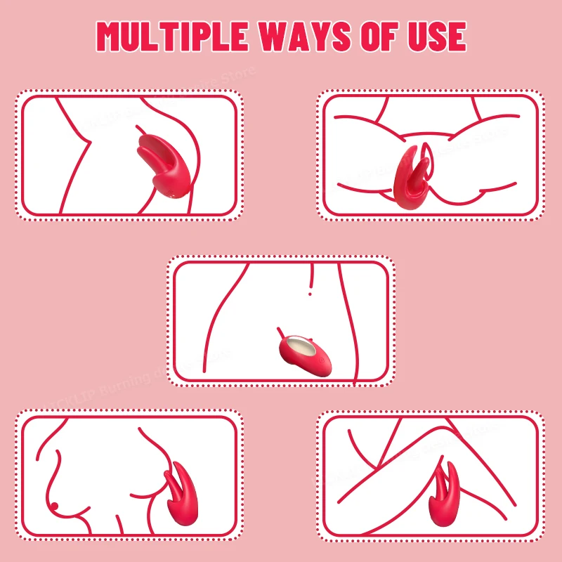 LICKLIP 9 Frequency Wiggling & Vibrating Clitoral Stimulator Tongue Licking Vibrator Silicone Sex Toys for Women Quick Orgasm