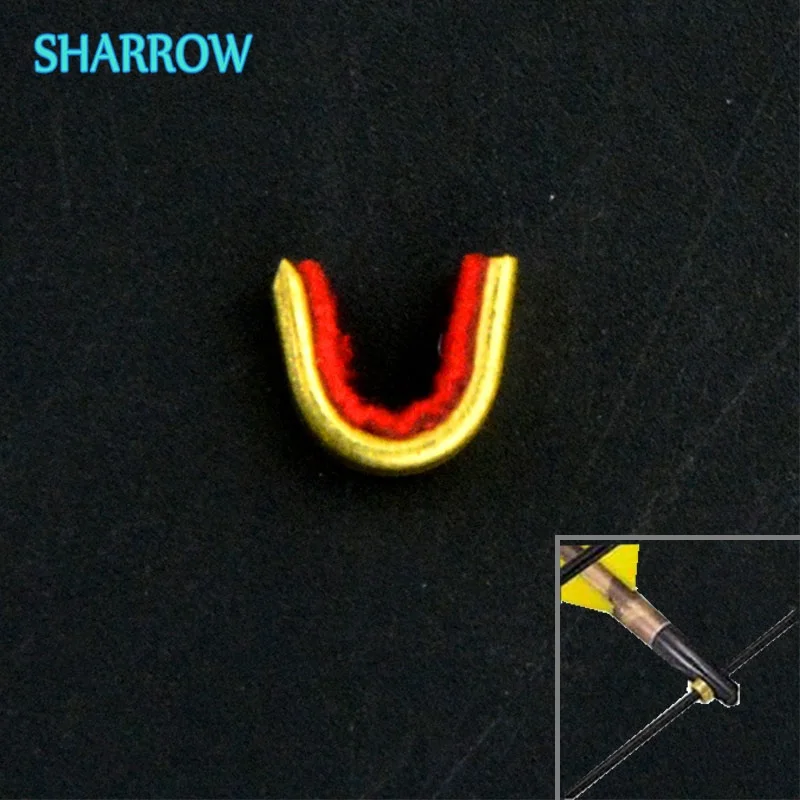 6Pcs Archery Bow String Brass Buckle Clips Set Nocking Points Bowstring Protector Copper Buckles for Outdoor Hunting Accessories 3 6 12pcs archery arrowheads blade tips broadheads screw in arrow points bowfishing arrow outdoor fishing shooting accessories