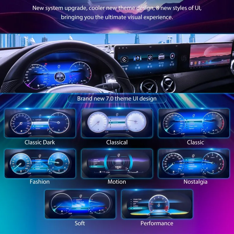 SX【Grado Profesional】Panel de Instrumentos Digital Virtual de 12.3 Pulgadas para el Tablero de Mandos de -Benz Vito W447 2016-2021 1