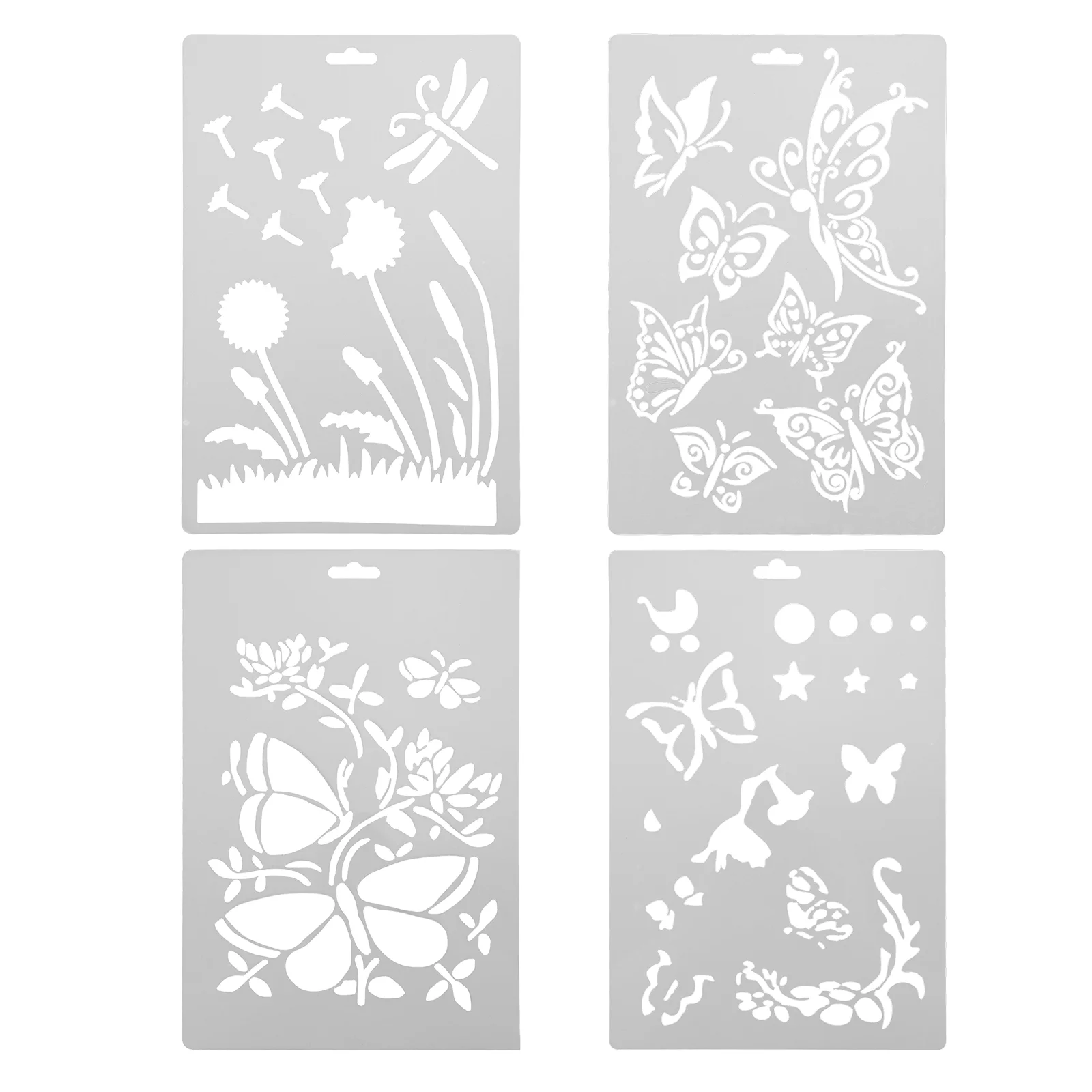 8 Pcs Dinosaur Stencil Stencils for Painting Butterfly Cutout Template Hollow Mould Drawing