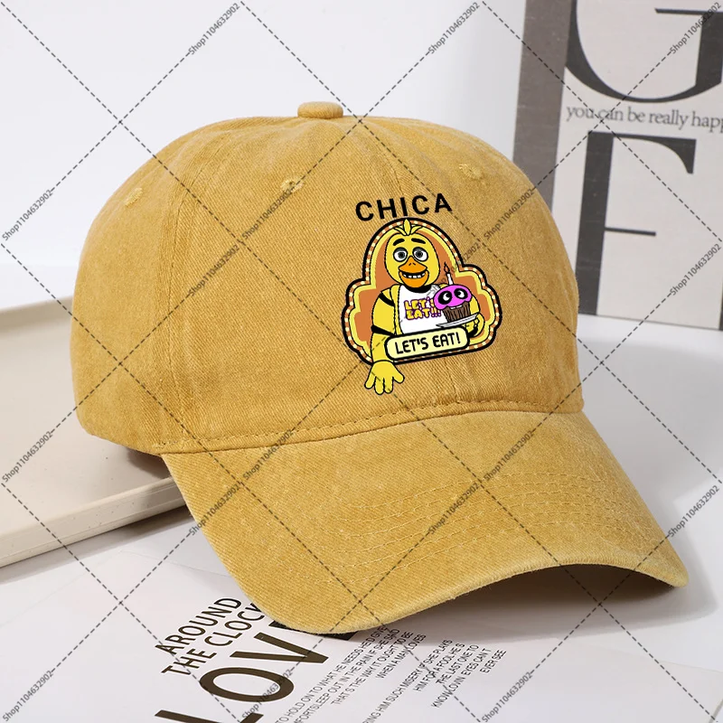 Washed Vintage Cartoon Graphic Cotton Baseball Cap - Fashionable Party Hat Gift