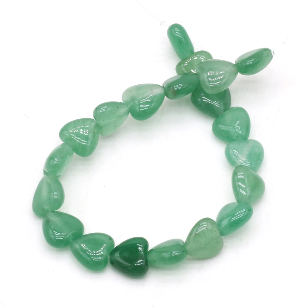 

Green Aventurine Spacer Beads Heart Natural Gemstone Beads for Jewelry Making Supplies DIY Charms Necklace Bracelet Accessories
