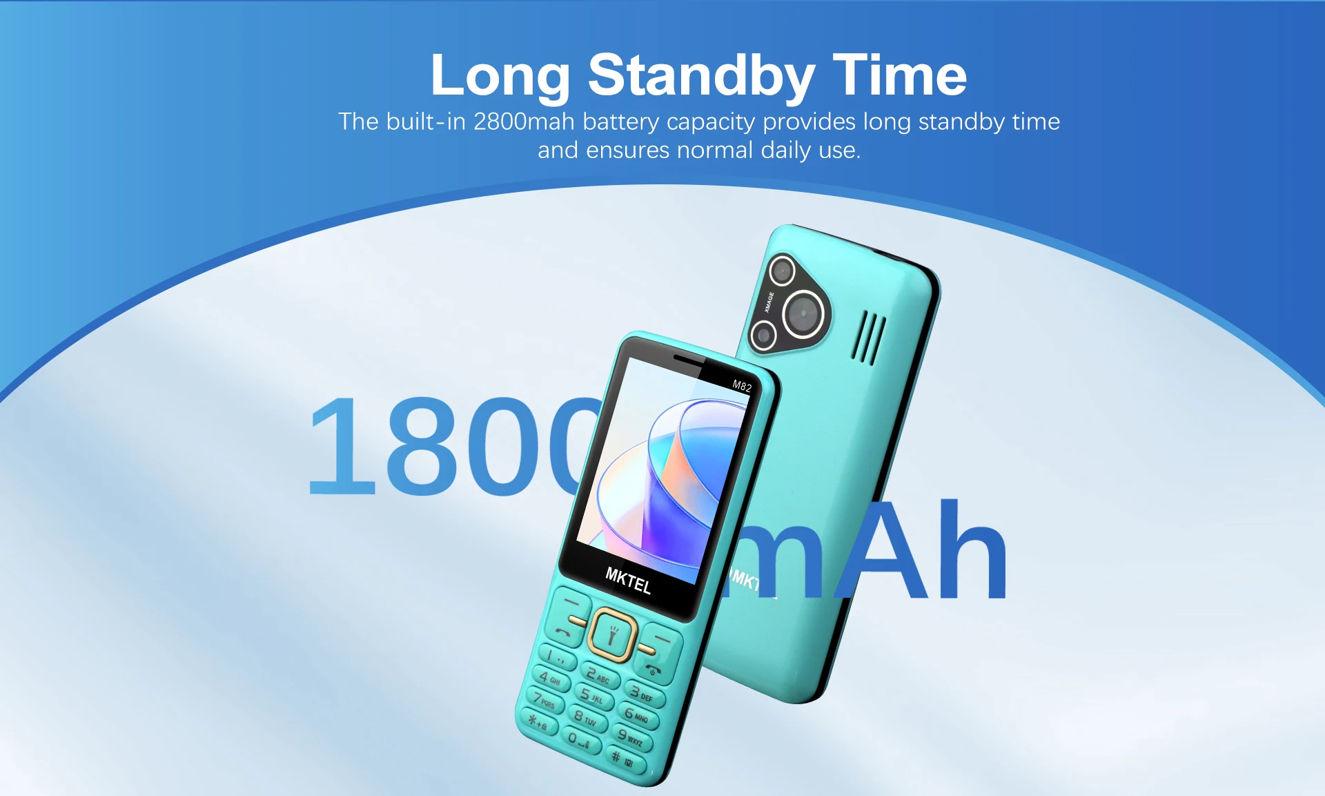 MKTEL M82 Feature Phone 2.4inch Display Dual Sim Dual Standby MTK6261M 1800mAh MP3/MP4/FM/Radio/Bluetooth/GPRS/GSM 850/900/1800/